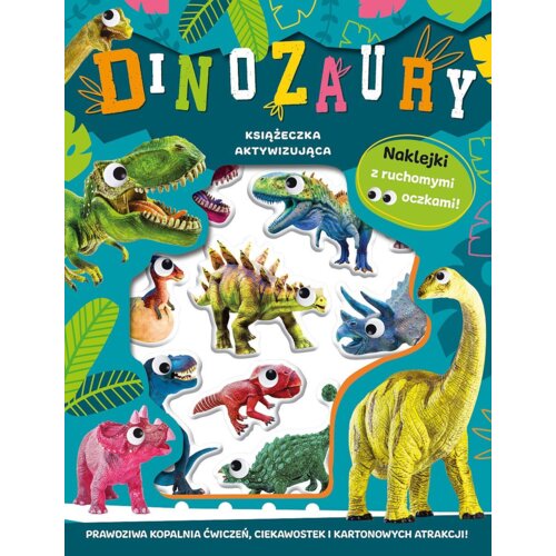 Wypukłe naklejki z ruchomymi oczkami. Dinozaury