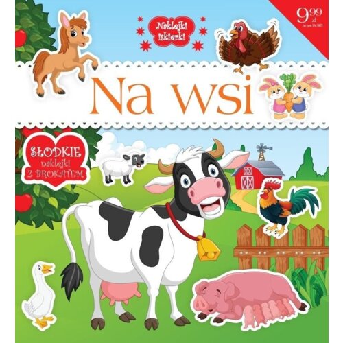 Naklejki iskierki z brokatem. Na wsi