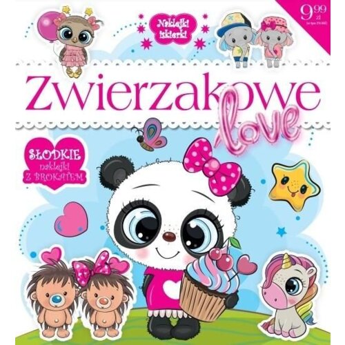 Naklejki iskierki z brokatem. Zwierzakowe Love