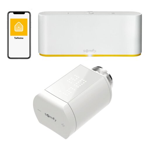 Centralka SOMFY TaHoma 1870595 ZigBee + Głowica termostatyczna SOMFY 1870508