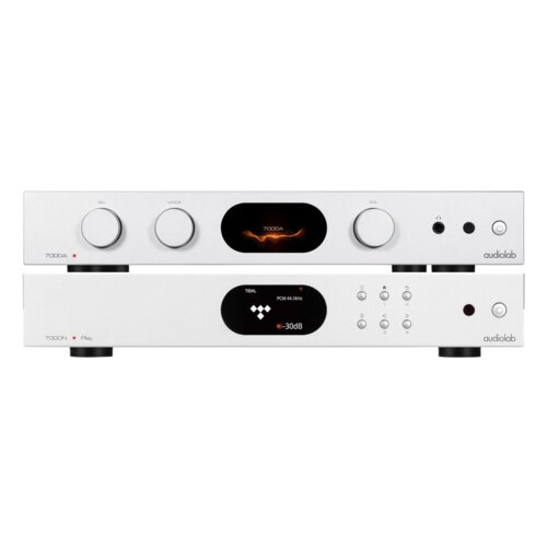 Zestaw stereo wzmacniacz zintegrowany AUDIOLAB 7000A + Odtwarzacz Sieciowy/Streamer AUDIOLAB 7000N SR+SR