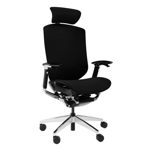 Ergonomiczny fotel Challenger czarny/chrom