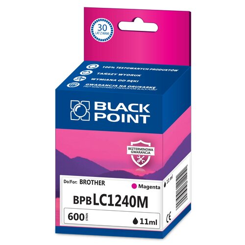 Tusz BLACK POINT do Brother LC-1240M Purpurowy 11 ml BPBLC1240M