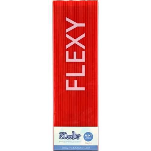 Filament 3DOODLER Create i Pro FLEXY, Średnica 3 mm, 0.07 kg (25 szt.) Czerwony