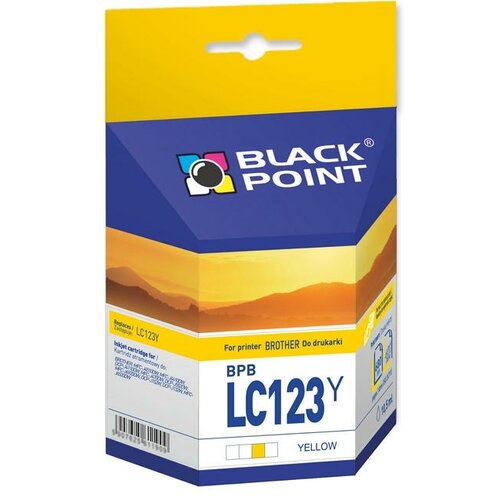 Tusz BLACK POINT do Brother LC-123CY Żółty 10.5 ml BPBLC123Y