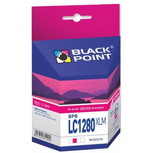 Tusz BLACK POINT do Brother LC-1280M Purpurowy 15 ml BPBLC1280XLM
