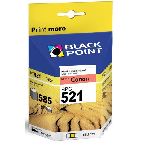 Tusz BLACK POINT do Canon CLI-521Y Żółty 8 ml BPC521Y