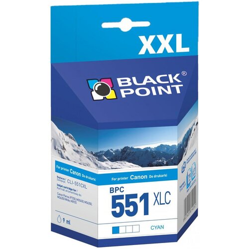 Tusz BLACK POINT do Canon CLI-551CXL Błękitny 9 ml BPC551XLC