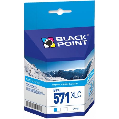 Tusz BLACK POINT do Canon CLI-571CXL Błękitny 11 ml BPC571XLC