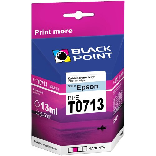 Tusz BLACK POINT do Epson T0713 Purpurowy 13 ml BPET0713