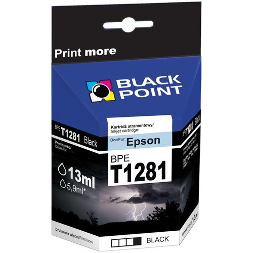 Tusz BLACK POINT do Epson T1281 Czarny 13 ml BPET1281