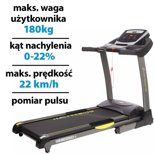 Bieżnia elektryczna HMS BE8510i 2600W 22km/h