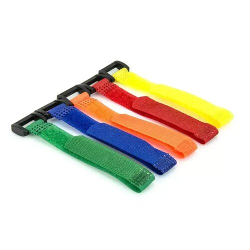 Opaski zaciskowe z rzepem DEDRA 11RM12152 Mix kolorów (10 szt.)