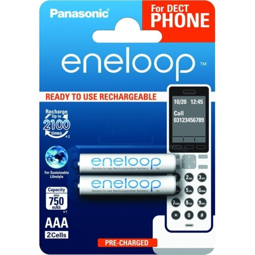 Akumulatorki AAA 750 mAh Eneloop PANASONIC (2 szt.)