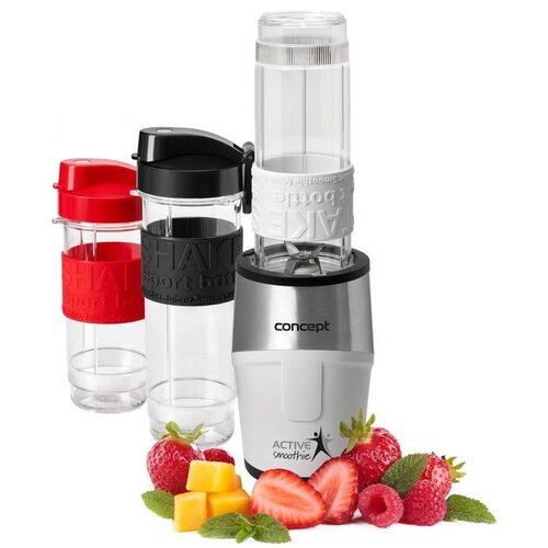 Blender kielichowy CONCEPT SM-3380 Smoothie Maker Biały (Sportowy) + 2 bidony w komplecie