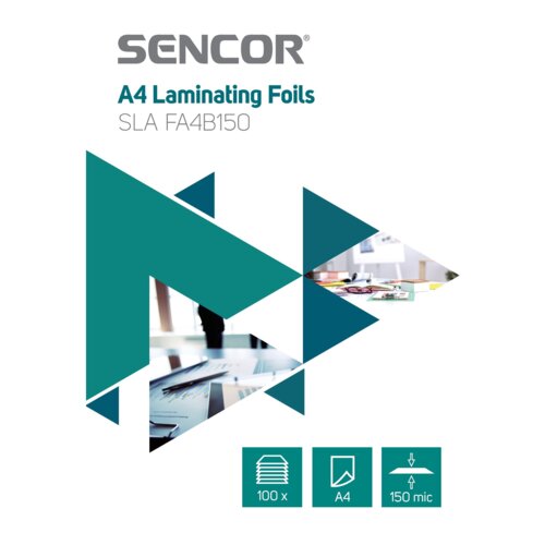 Folie do laminowania SENCOR SLA FA4B150 A4, 150 mic (100 szt.)