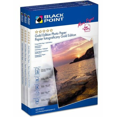 Papier fotograficzny BLACK POINT PFA4M210A 25 arkuszy