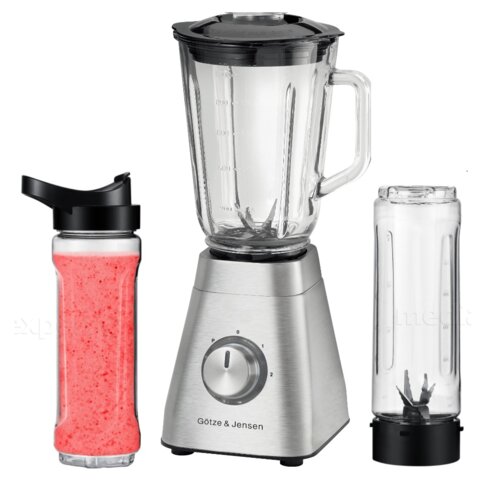 Blender kielichowy GÖTZE & JENSEN TB626X 600W kruszenie lodu 2 bidony w komplecie