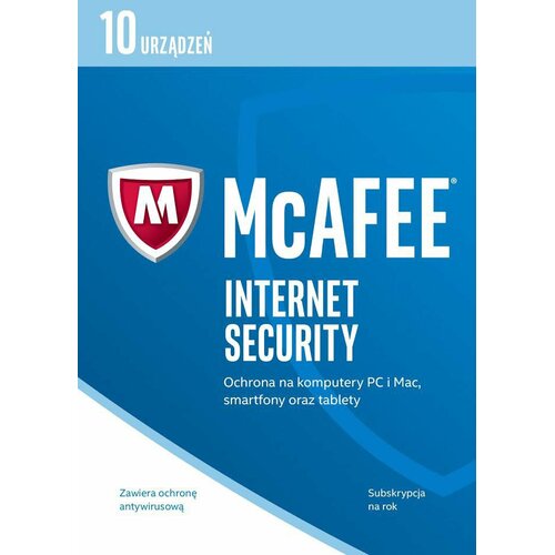 Antywirus MCAFEE Internet Security 2017 10 URZĄDZEŃ 1 ROK Kod aktywacyjny