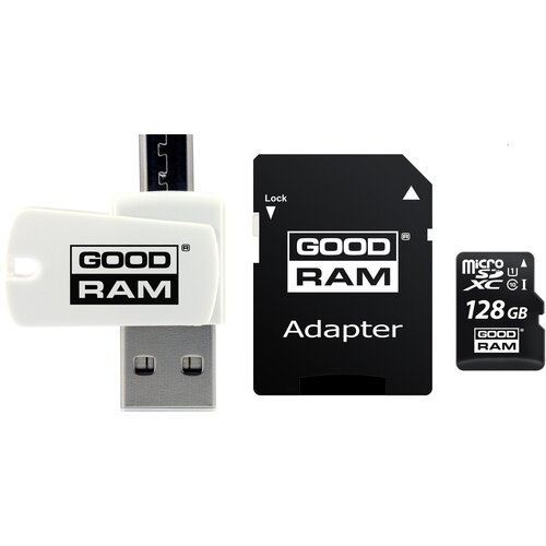 Karta pamięci GOODRAM micro SDXC 128GB All in one+ Adapter + Czytnik kart M1A4-1280R11