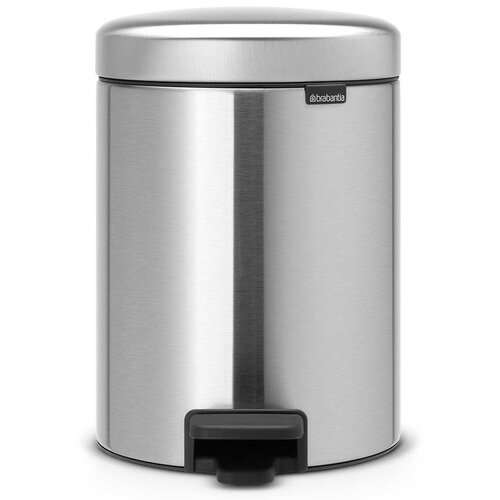 Kosz na śmieci z pedałem BRABANTIA 112102 NewIcon uszczelka przeciwzapachowa, malowany 5 L Srebrny