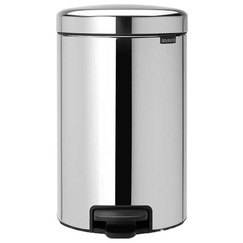 Kosz na śmieci z pedałem BRABANTIA 113581 NewIcon ciche zamykanie 12L Stal błyszcząca