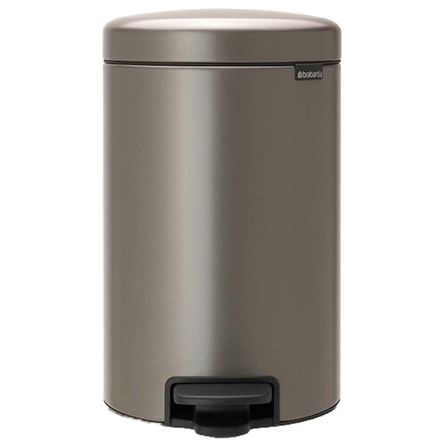 Kosz na śmieci z pedałem BRABANTIA 113628 NewIcon ciche zamykanie, odporny na rdzę 12L Platynowy