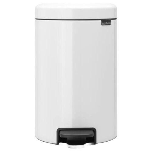 Kosz na śmieci z pedałem BRABANTIA 113864 NewIcon ciche zamykanie, odporny na rdzę 12L Biały