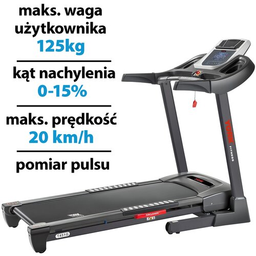 Bieżnia elektryczna YORK FITNESS T451 G 1800W 20km/h