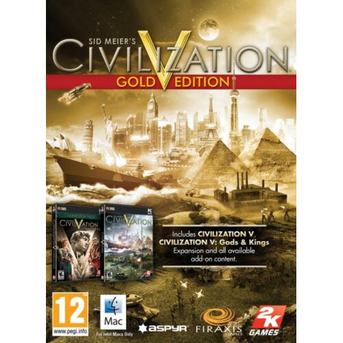 Kod aktywacyjny Gra MAC Sid Meier's Civilization V Gold Edition