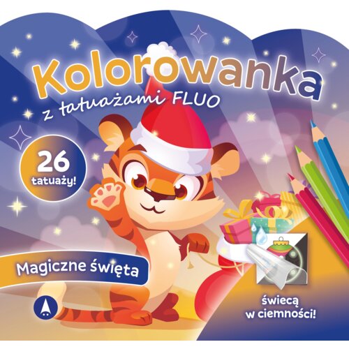Malowanka 200X190 Kolorowanka z tatuażami FLUO Magiczne święta SKRZAT 078862 Praca zbiorowa