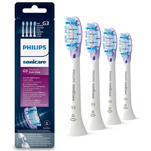 Końcówka szczoteczki PHILIPS Sonicare G3 Premium Gum Care HX9054/17 Biały (4 szt.) (Miękkie włosie)