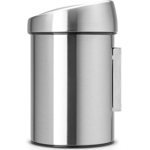 Kosz na śmieci uchylny BRABANTIA 363986 Touch Bin opcja zawieszenia na ścianie, wyjmowane wiadro 3L Stal matowa