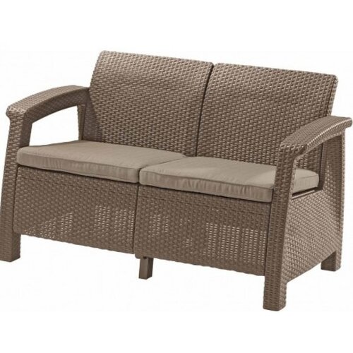Sofa ogrodowa KETER Corfu Love Seat 2 osobowa Cappuccino