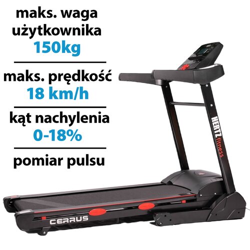 Bieżnia elektryczna HERTZ FITNESS Cerrus 18km/h