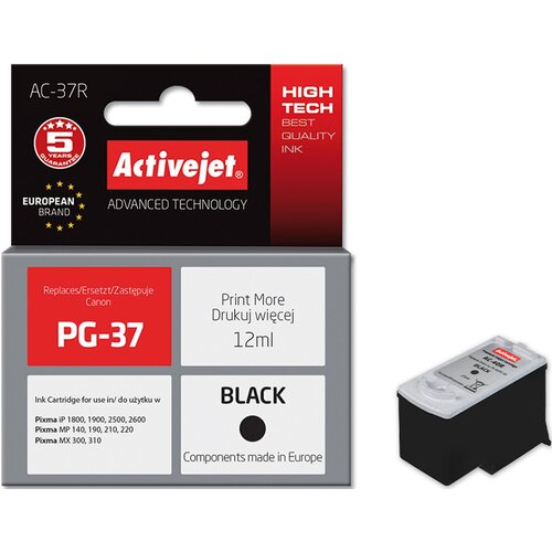 Tusz ACTIVEJET do Canon PG-37 Czarny 12 ml AC-37R
