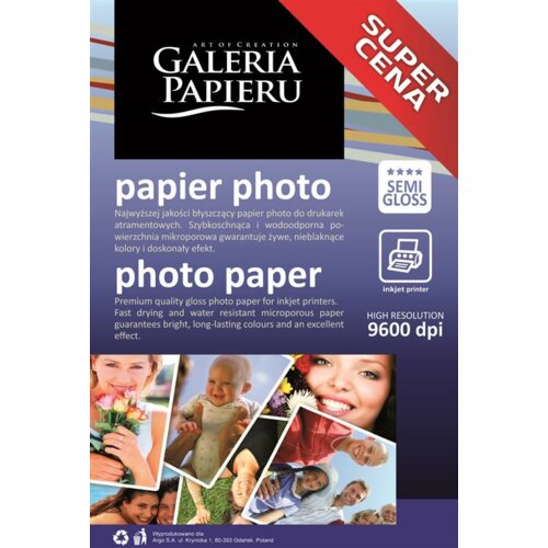 Papier fotograficzny GALERIA PAPIERU Semi Gloss 10x15 200g/m2 50 arkuszy