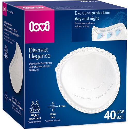 Wkładki laktacyjne LOVI Discreet Elegance 19/607 (60 sztuk)