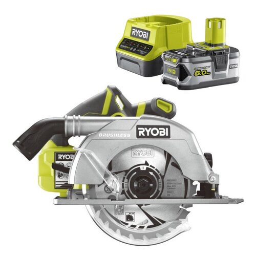 Pilarka tarczowa RYOBI R18CS7-0 + Akumulator RYOBI RC18120-150 5Ah 18V + Ładowarka