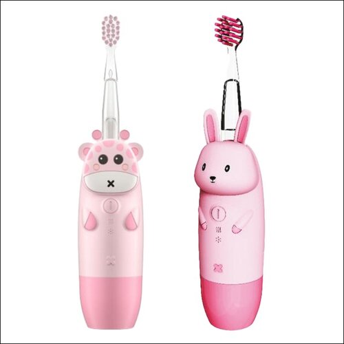 Szczoteczka soniczna INNOGIO Gio Giraffe Różowy + Szczoteczka soniczna INNOGIO Giorabbit GIO-455 Różowy