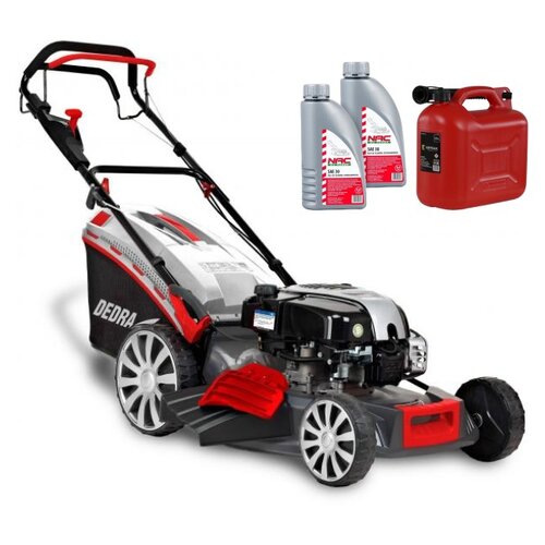 Kosiarka spalinowa DEDRA DED8723-53B Briggs&Stratton 750 E DOV z napędem + Kanister KRYSIAK OL KAN10 10 L + Olej do kosiarki NAC SAE 30 2 x 0.6L