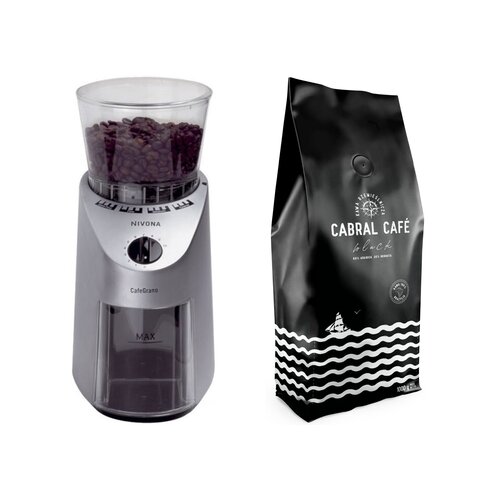 Młynek do kawy NIVONA CafeGrano Nicg 130 + Kawa ziarnista CABRAL CAFE Black 1 kg (Rzemieślnicza)