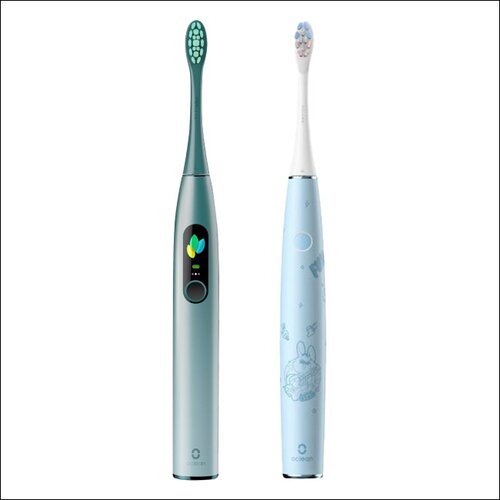 Szczoteczka soniczna OCLEAN X Pro Zielony + Szczoteczka soniczna OCLEAN Kids C01000362 Niebieski