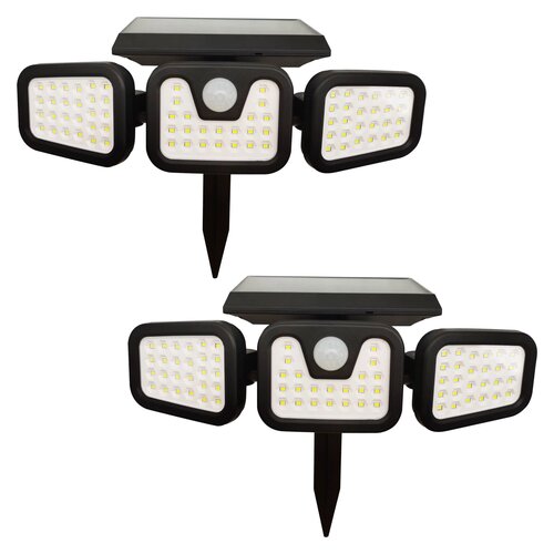 Naświetlacz solarny GOLDLUX LED Trio z czujnikiem ruchu i zmierzchu 2 szt.