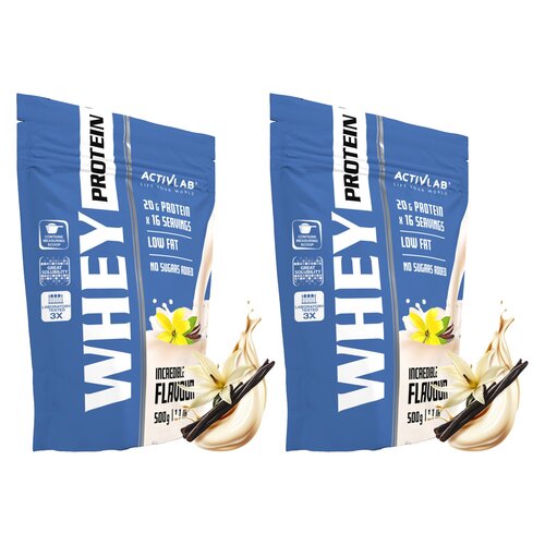 Odżywka białkowa ACTIVLAB Whey Protein WPC 85 Waniliowy (2 x 500 g) Bez cukru