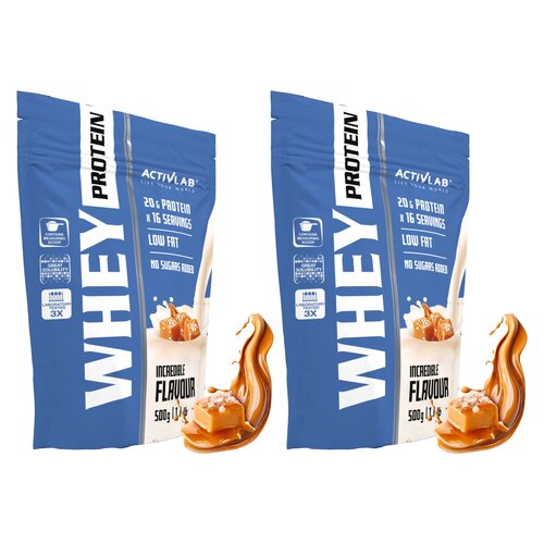 Odżywka białkowa ACTIVLAB Whey Protein WPC 85 Słony karmel (2 x 500 g) Bez cukru