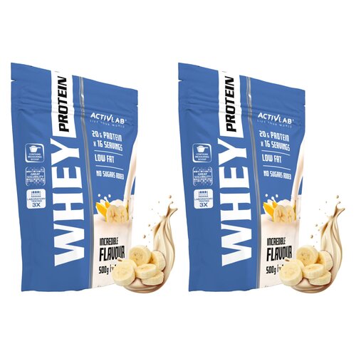 Odżywka białkowa ACTIVLAB Whey Protein WPC 85 Bananowy (2 x 500 g) Bez cukru