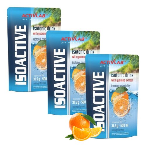 Izotonik ACTIVLAB  Isoactive Gorzka pomarańcza (3 x 31.5 g)