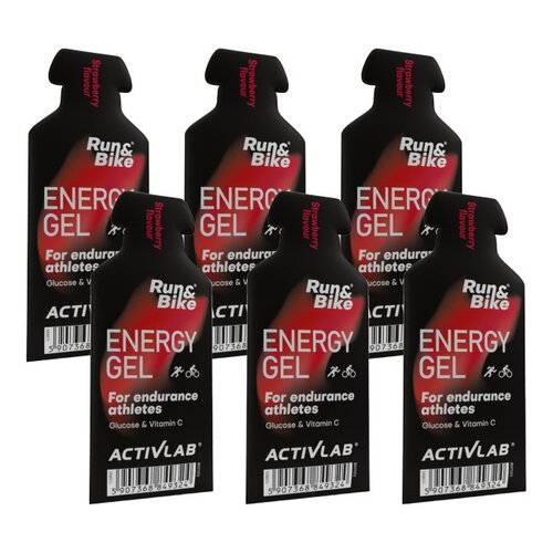 Żel energetyczny ACTIVLAB Run&Bike Energy Gel Truskawkowy (6 x 40 g)