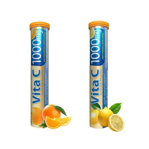 Witamina C ACTIVLAB Vita C Pomarańczowy (20 tabletek) + Witamina C ACTIVLAB Vita C Cytrynowy (20 tabletek)